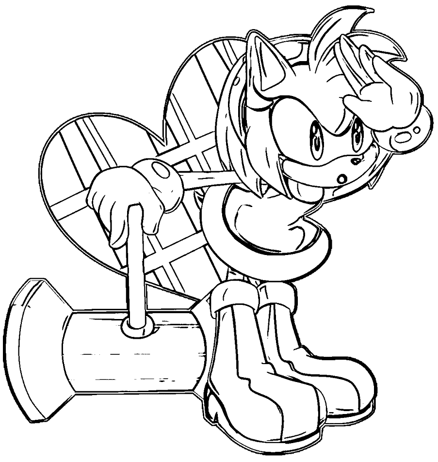 85 Amy Rose Coloring Pages Printable 7