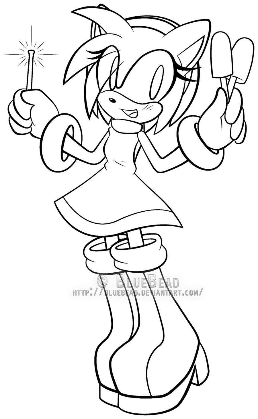 85 Amy Rose Coloring Pages Printable 8