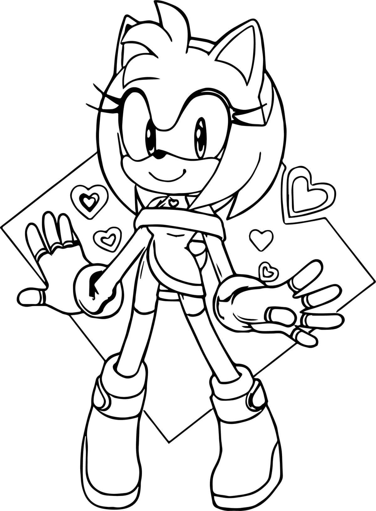 85 Amy Rose Coloring Pages Printable 80