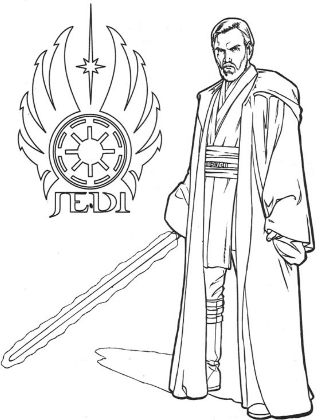 86 Obi Wan Kenobi Coloring Pages Printable 1