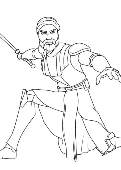 86 Obi Wan Kenobi Coloring Pages Printable 14