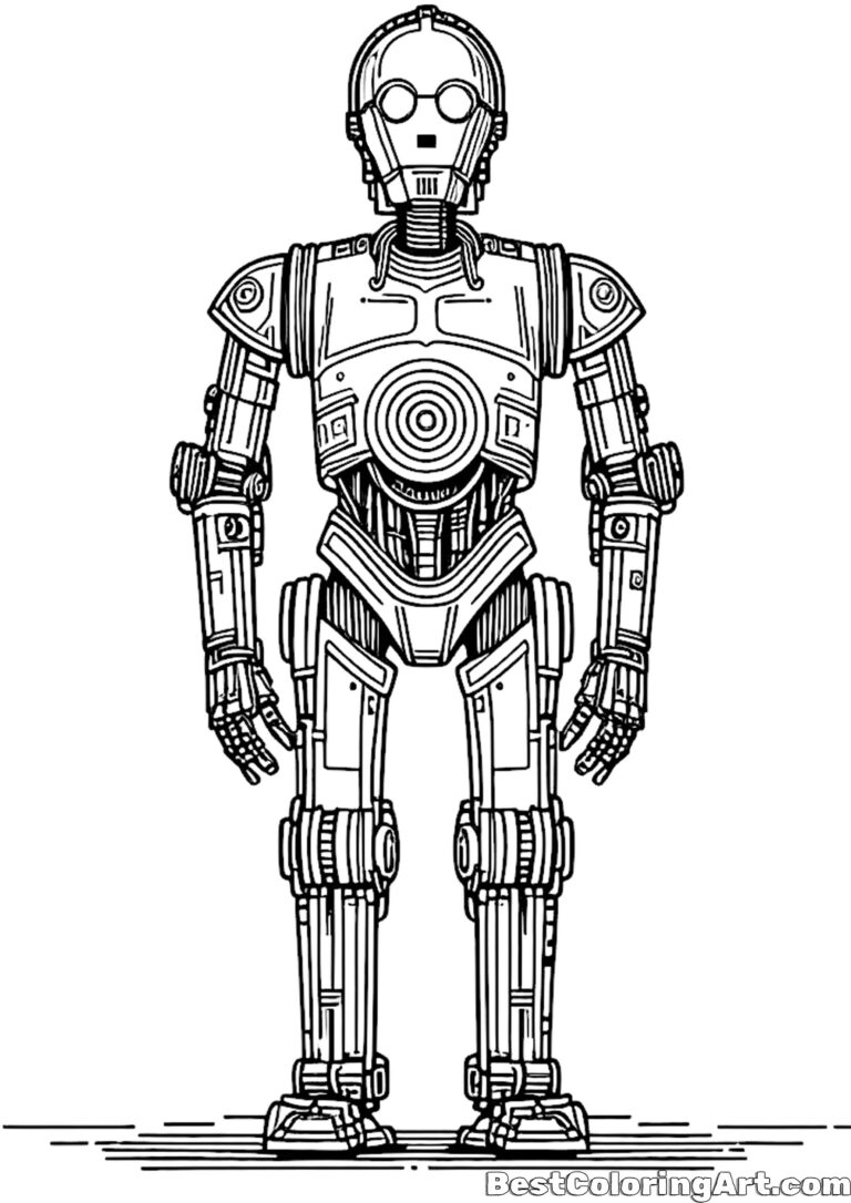 90 Epic C-3PO Coloring Pages Printable 85