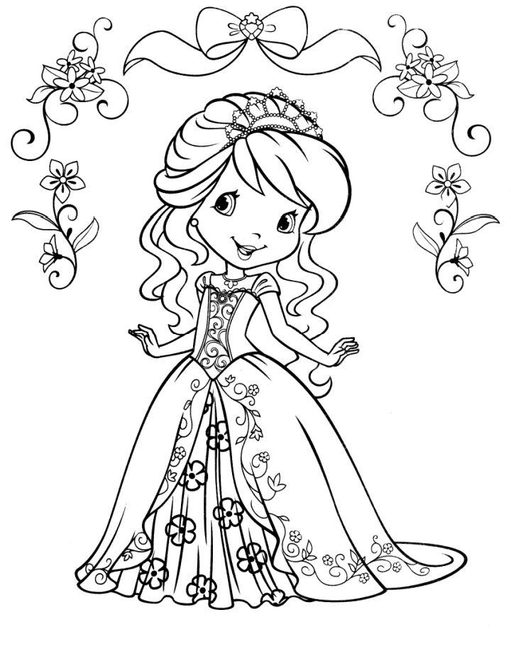 Adorable Strawberry Shortcake Coloring Pages Printable 1