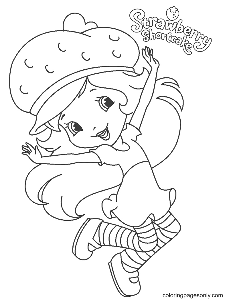 Adorable Strawberry Shortcake Coloring Pages Printable 11