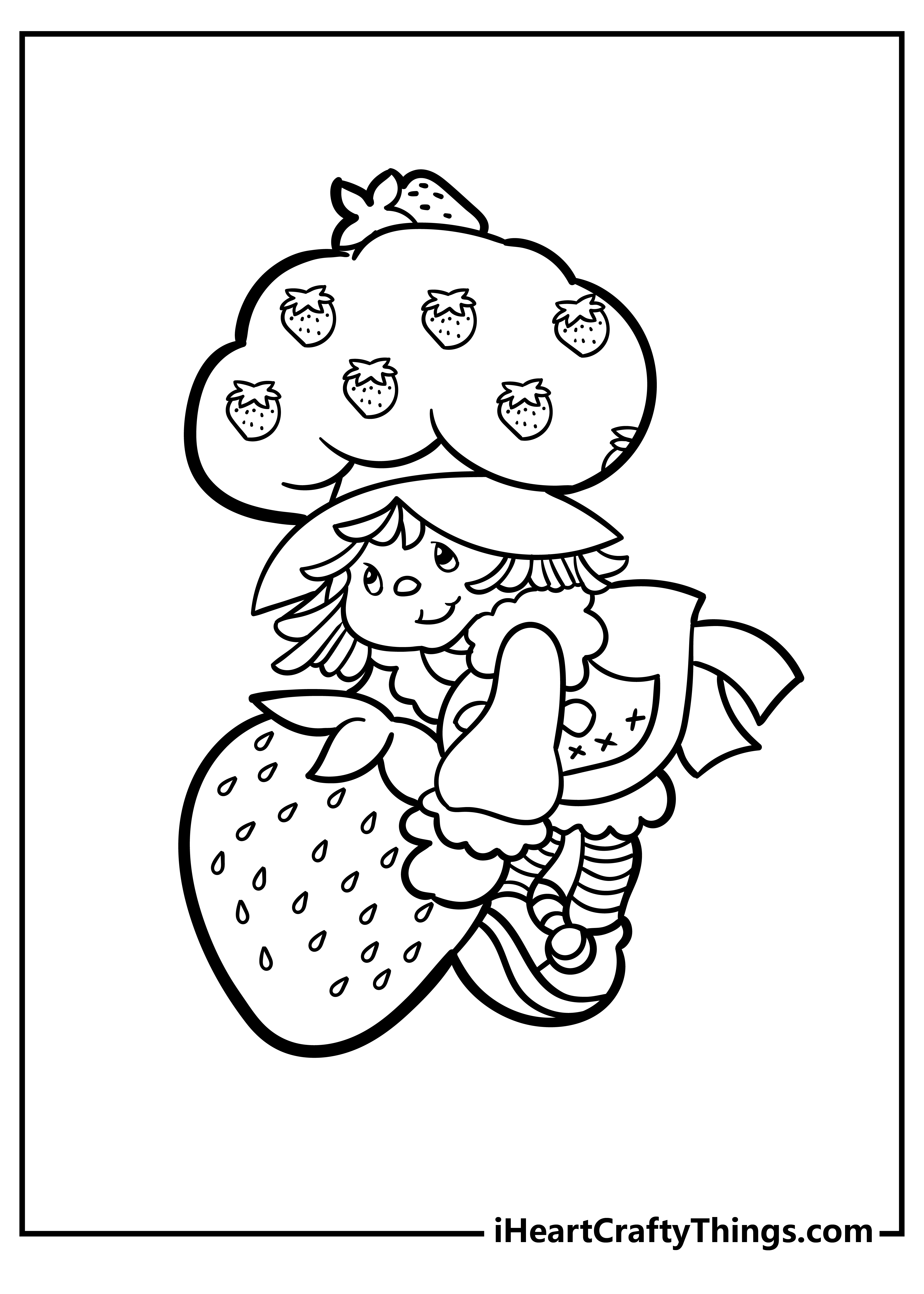 Adorable Strawberry Shortcake Coloring Pages Printable 12