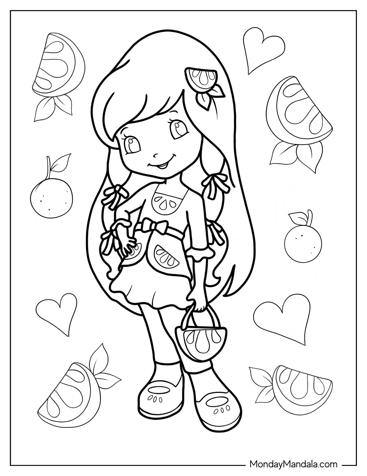 Adorable Strawberry Shortcake Coloring Pages Printable 14