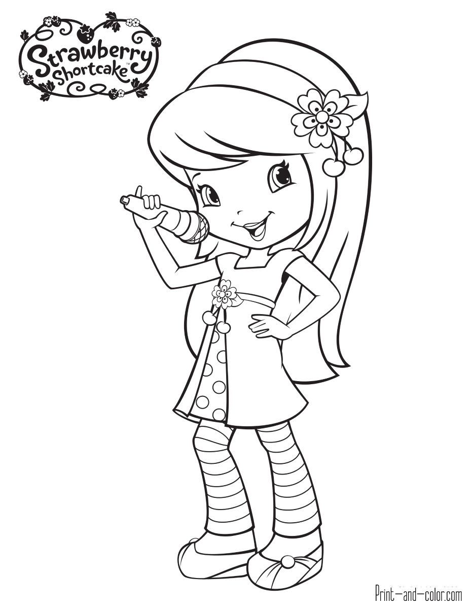 Adorable Strawberry Shortcake Coloring Pages Printable 16