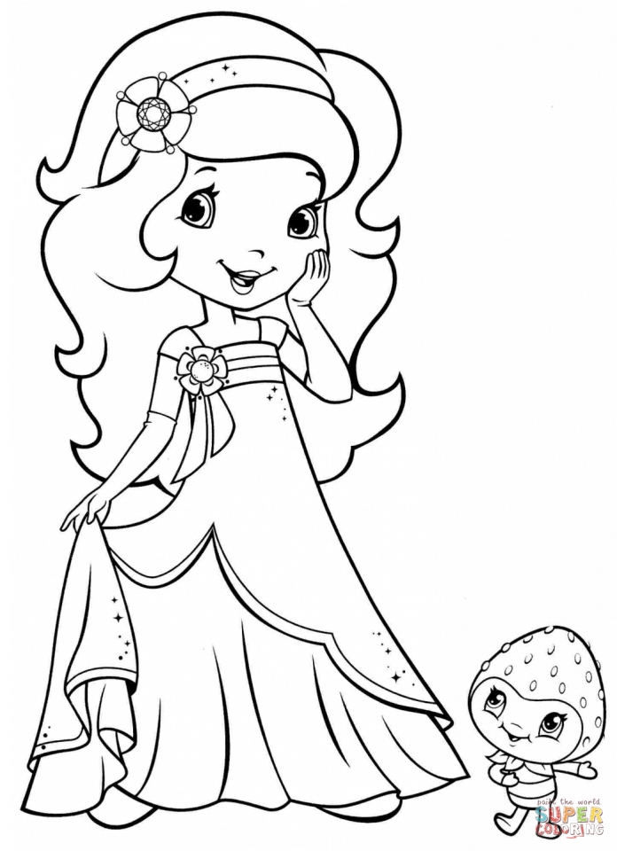 Adorable Strawberry Shortcake Coloring Pages Printable 21