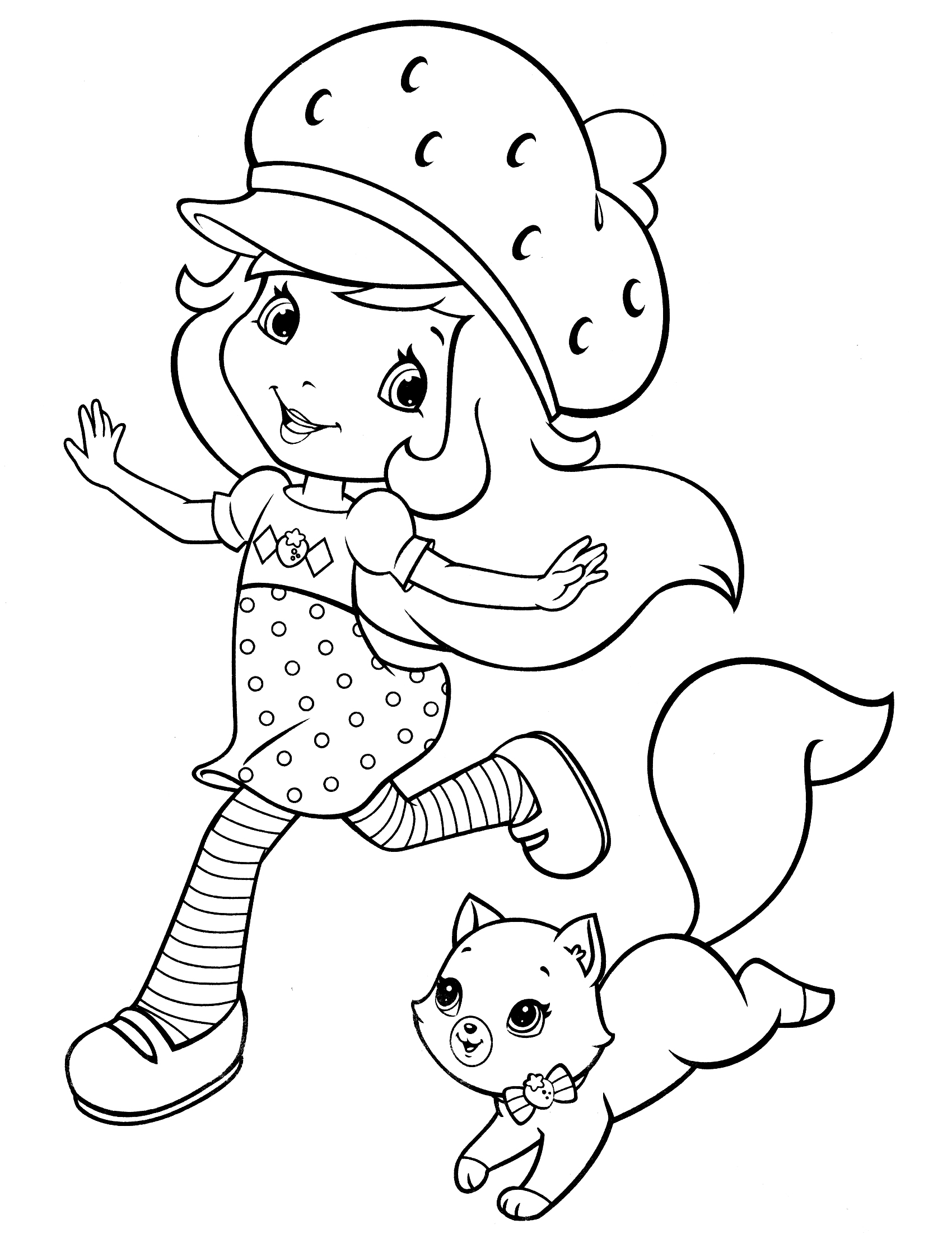 Adorable Strawberry Shortcake Coloring Pages Printable 23