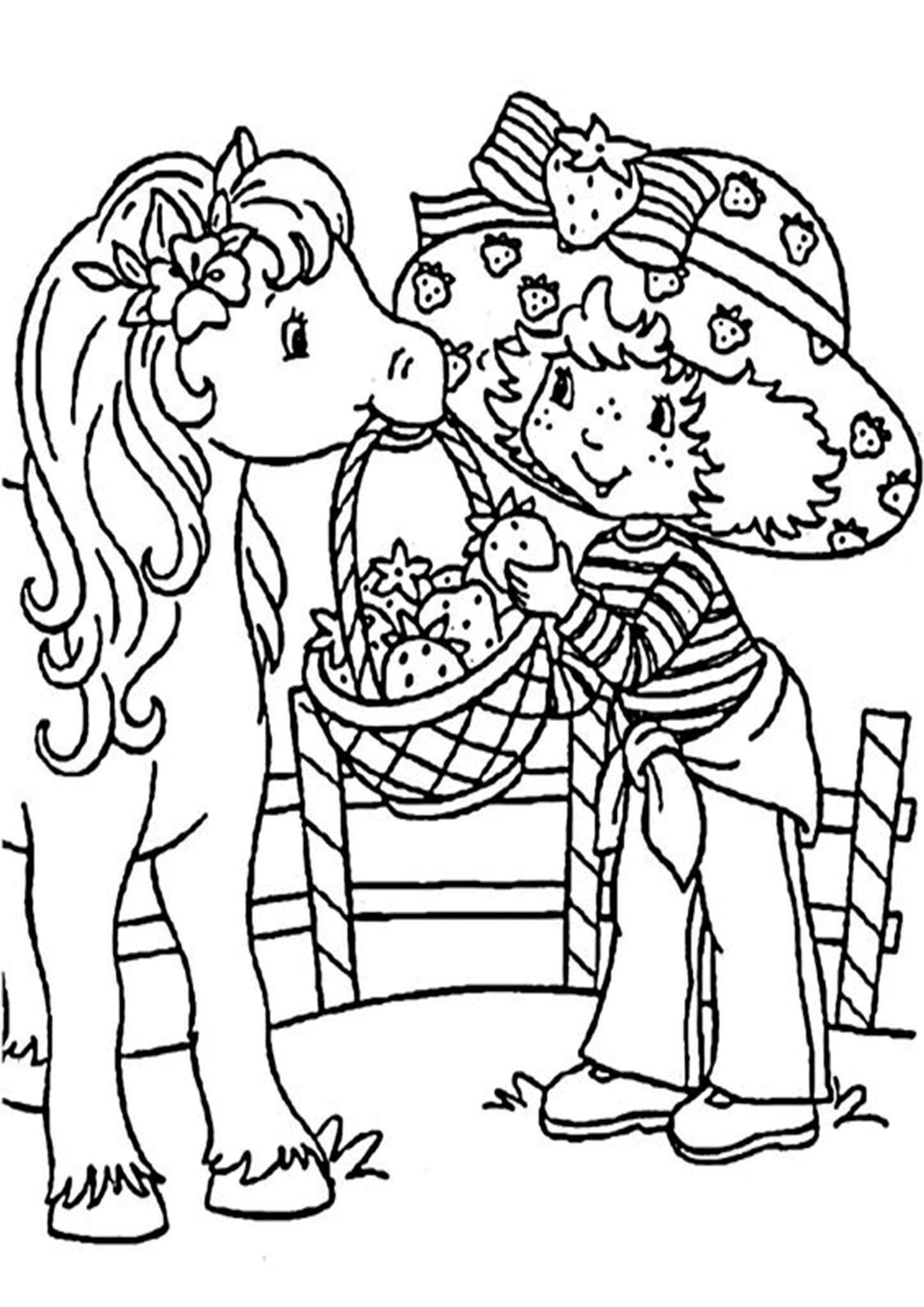 Adorable Strawberry Shortcake Coloring Pages Printable 28