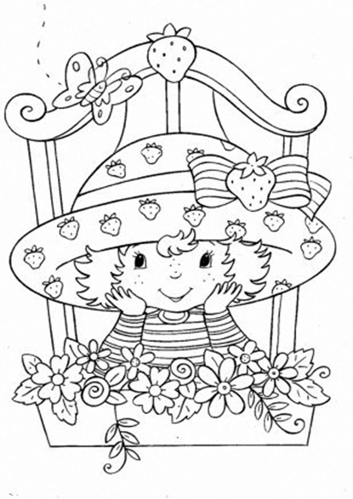 Adorable Strawberry Shortcake Coloring Pages Printable 29