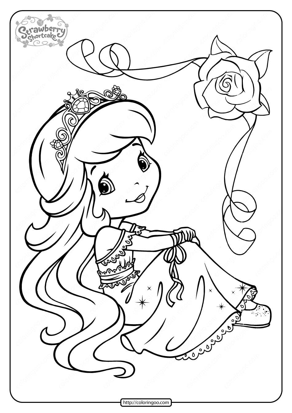 Adorable Strawberry Shortcake Coloring Pages Printable 31