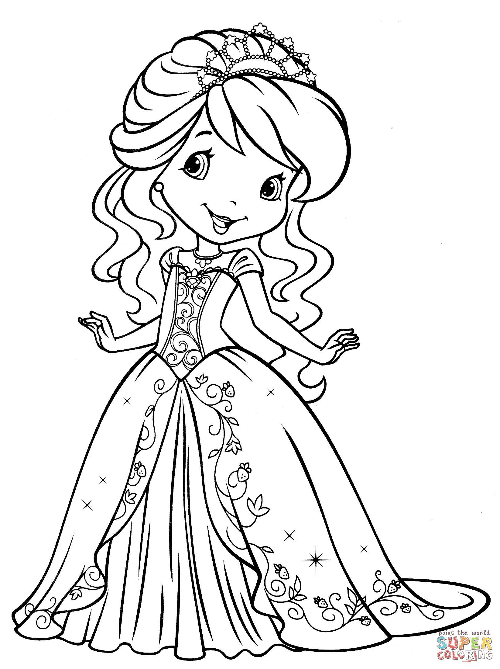 Adorable Strawberry Shortcake Coloring Pages Printable 34