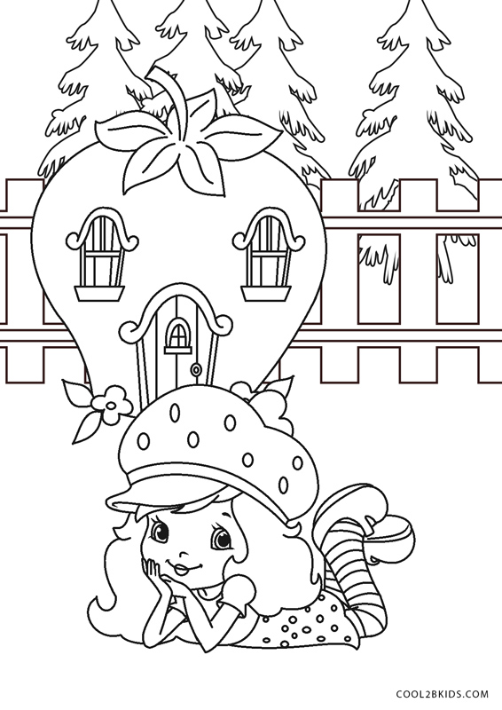 Adorable Strawberry Shortcake Coloring Pages Printable 35