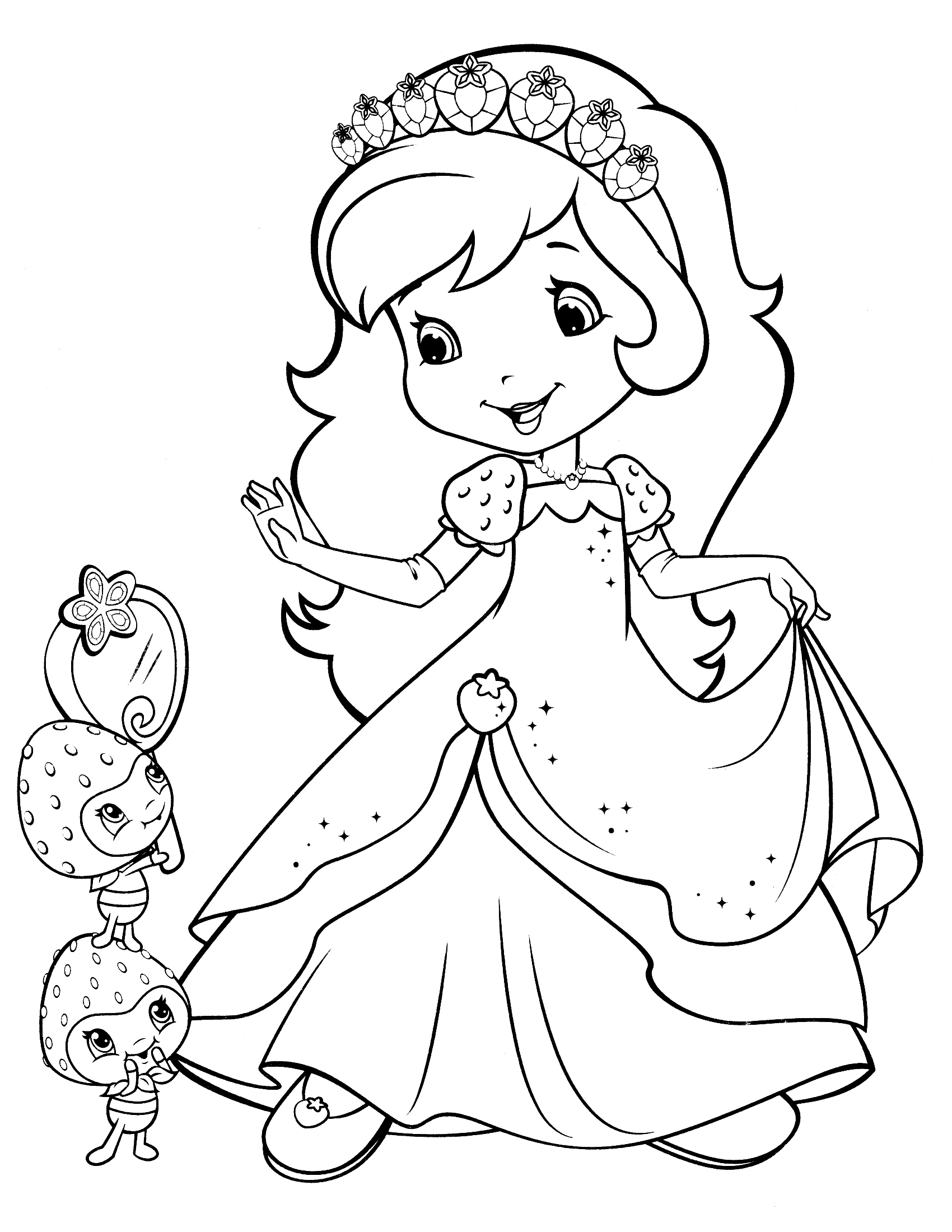 Adorable Strawberry Shortcake Coloring Pages Printable 5