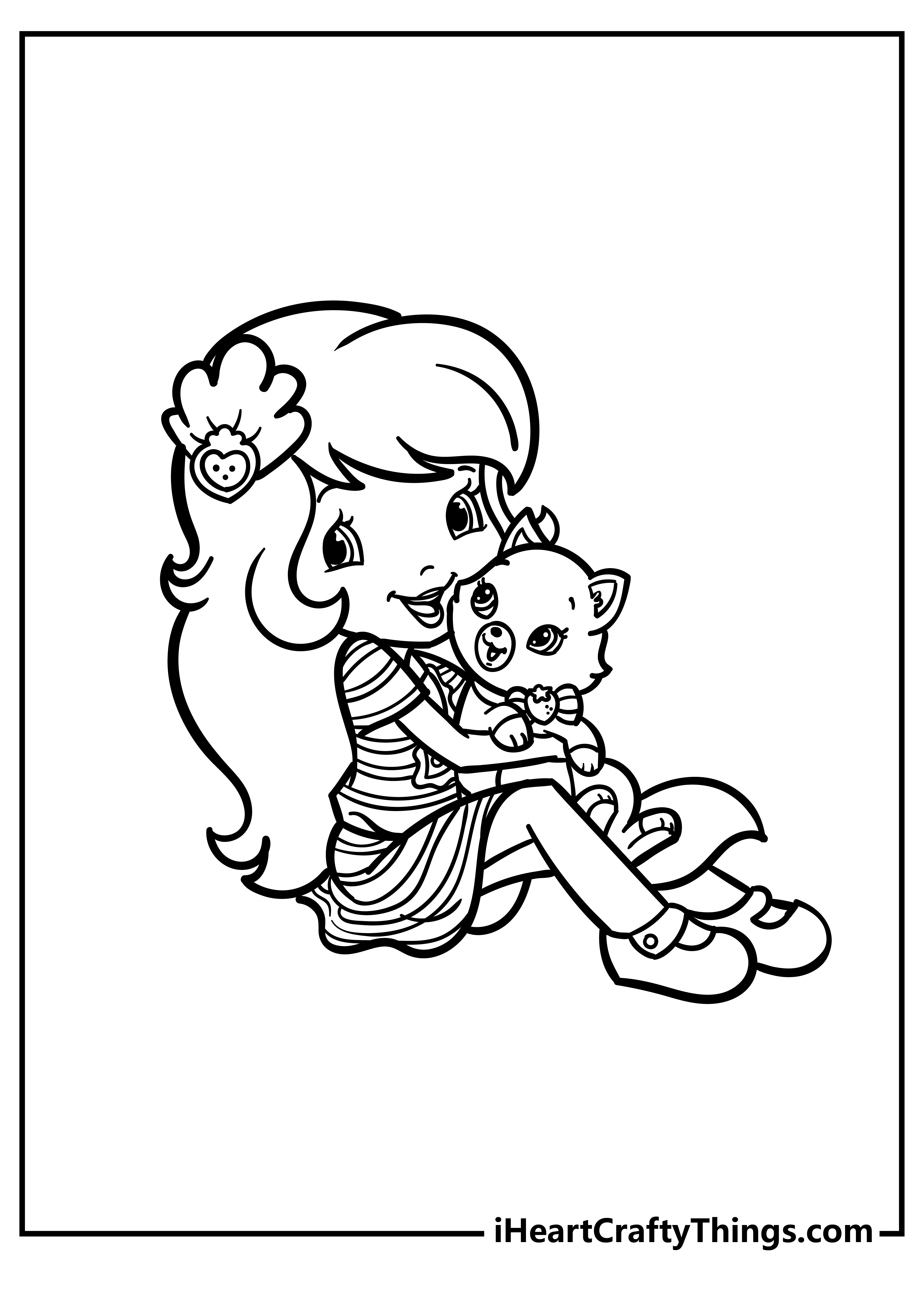 Adorable Strawberry Shortcake Coloring Pages Printable 8