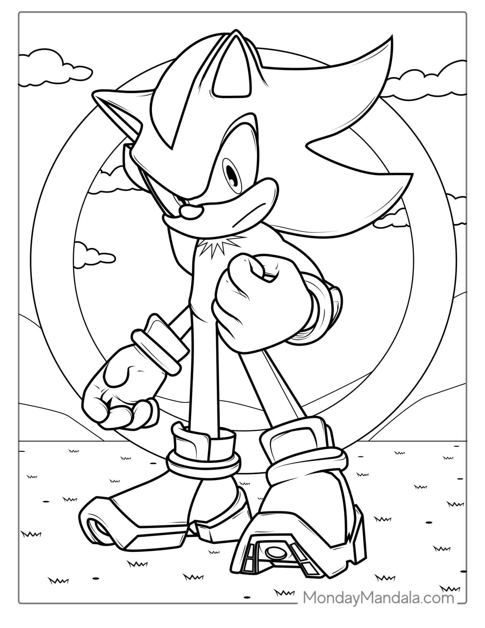 All New Exciting Sonic Coloring Pages Printable 24