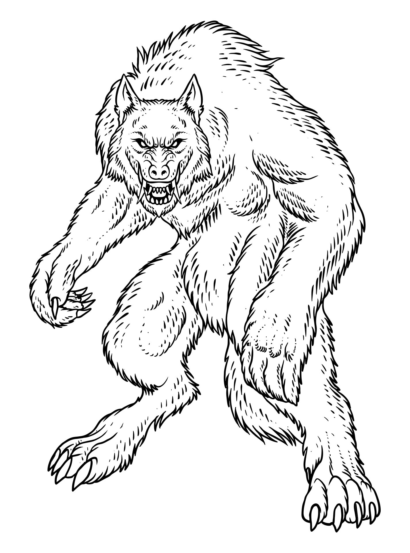 Amazing Werewolf Coloring Pages Printable 10