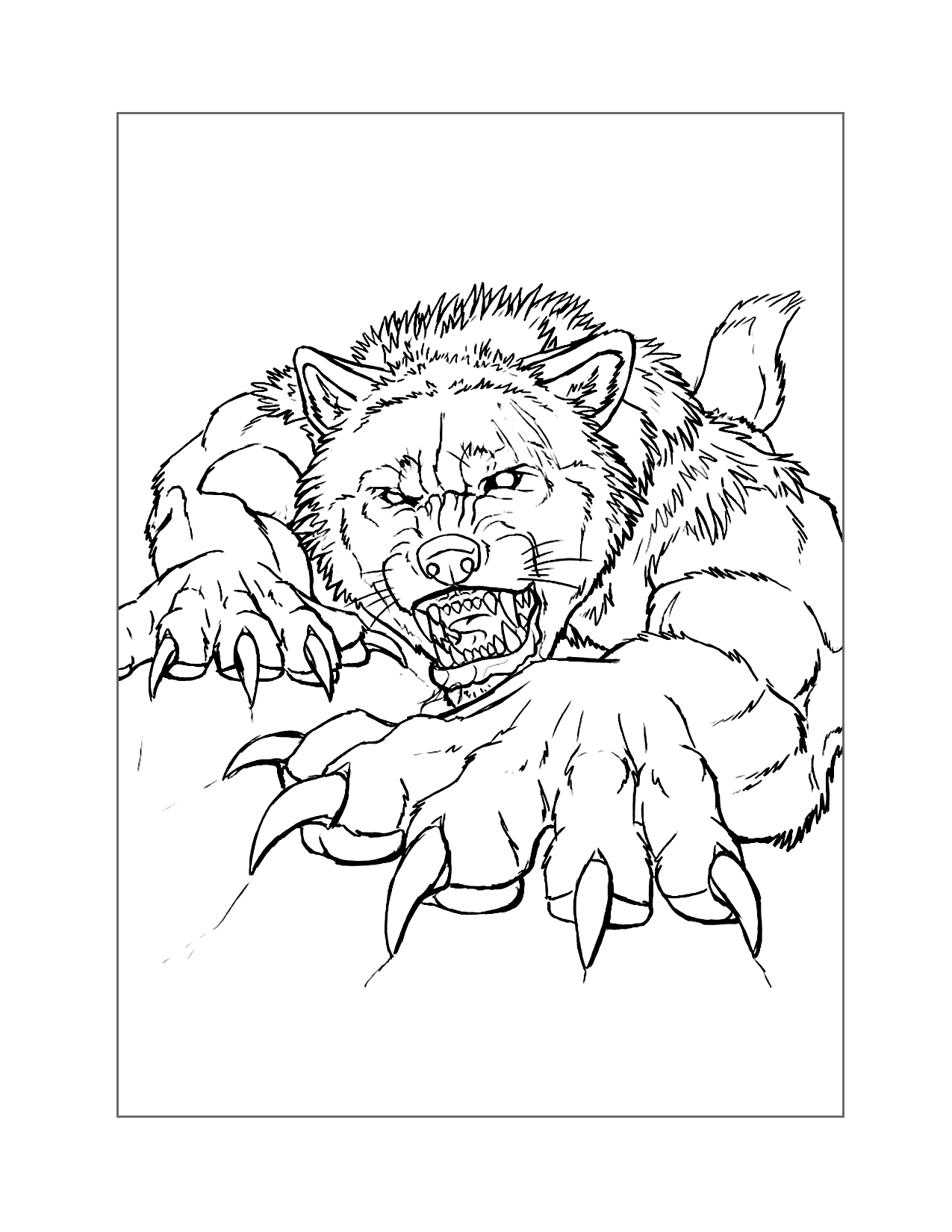 Amazing Werewolf Coloring Pages Printable 13