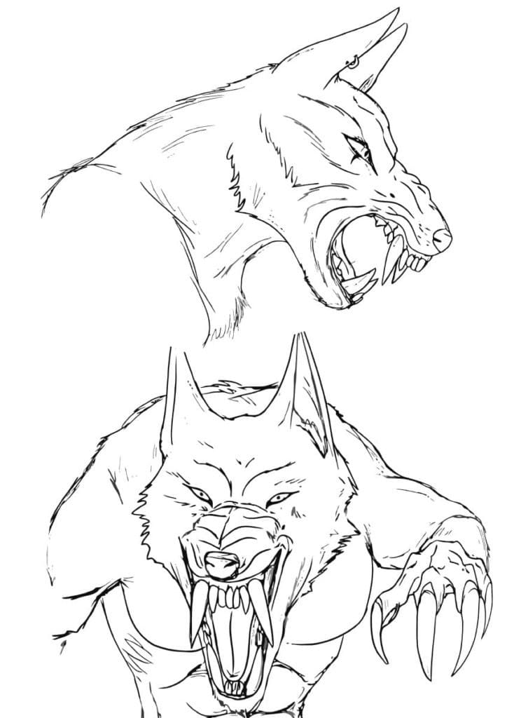 Amazing Werewolf Coloring Pages Printable 14