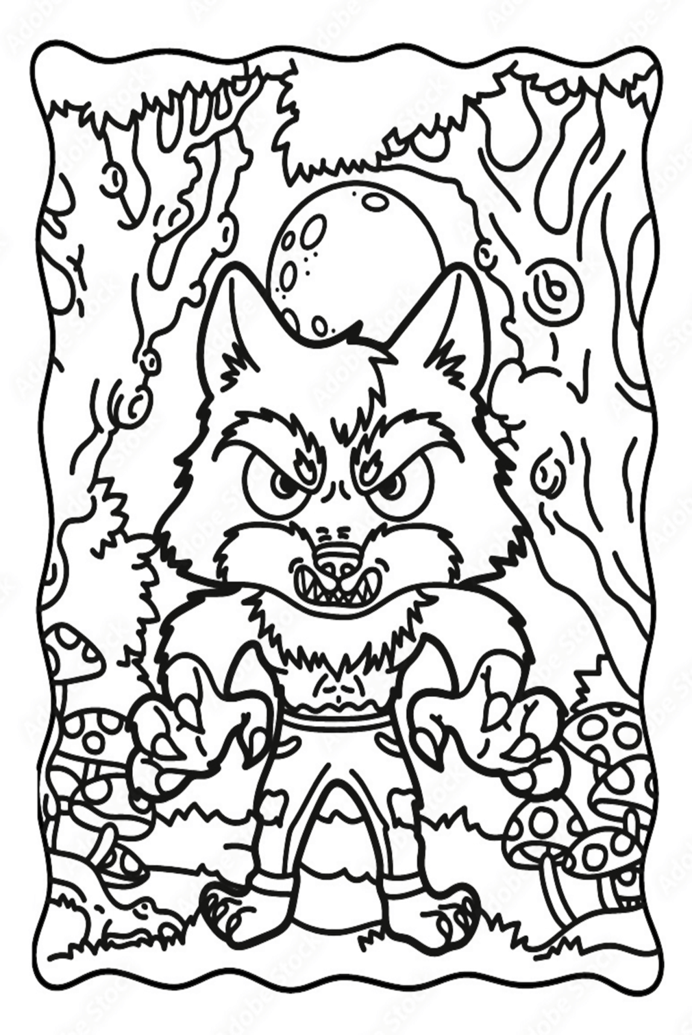 Amazing Werewolf Coloring Pages Printable 20