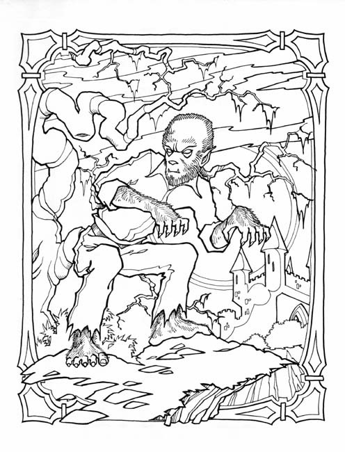 Amazing Werewolf Coloring Pages Printable 24