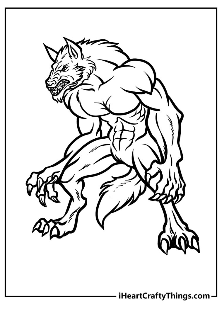 Amazing Werewolf Coloring Pages Printable 25