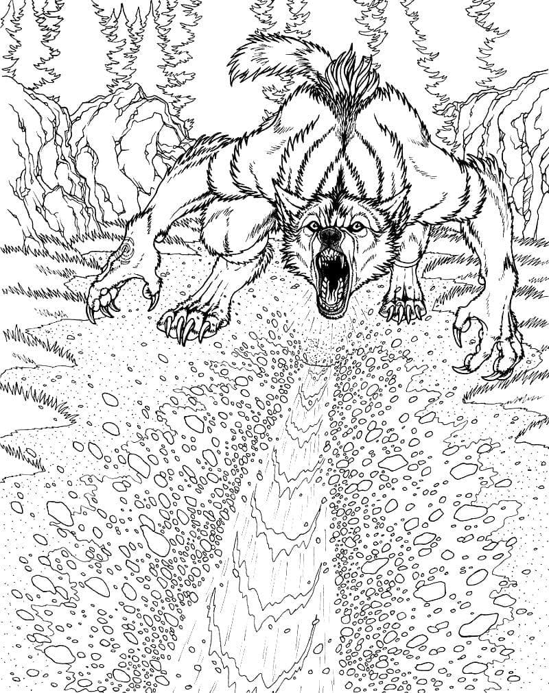 Amazing Werewolf Coloring Pages Printable 26