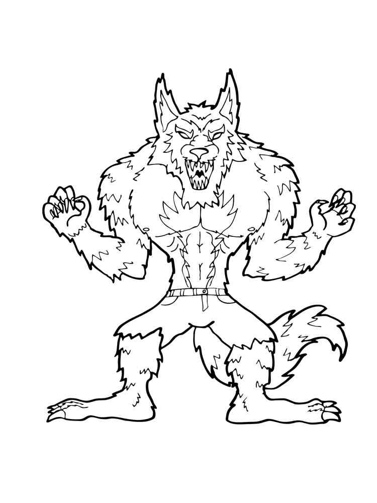 Amazing Werewolf Coloring Pages Printable 29