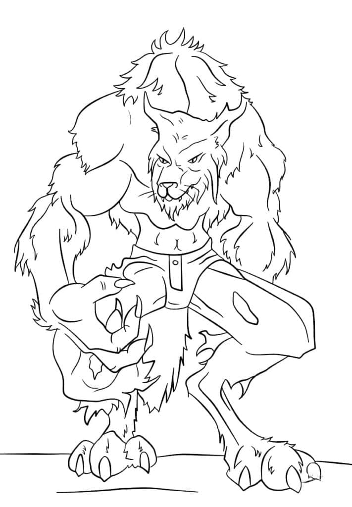 Amazing Werewolf Coloring Pages Printable 32