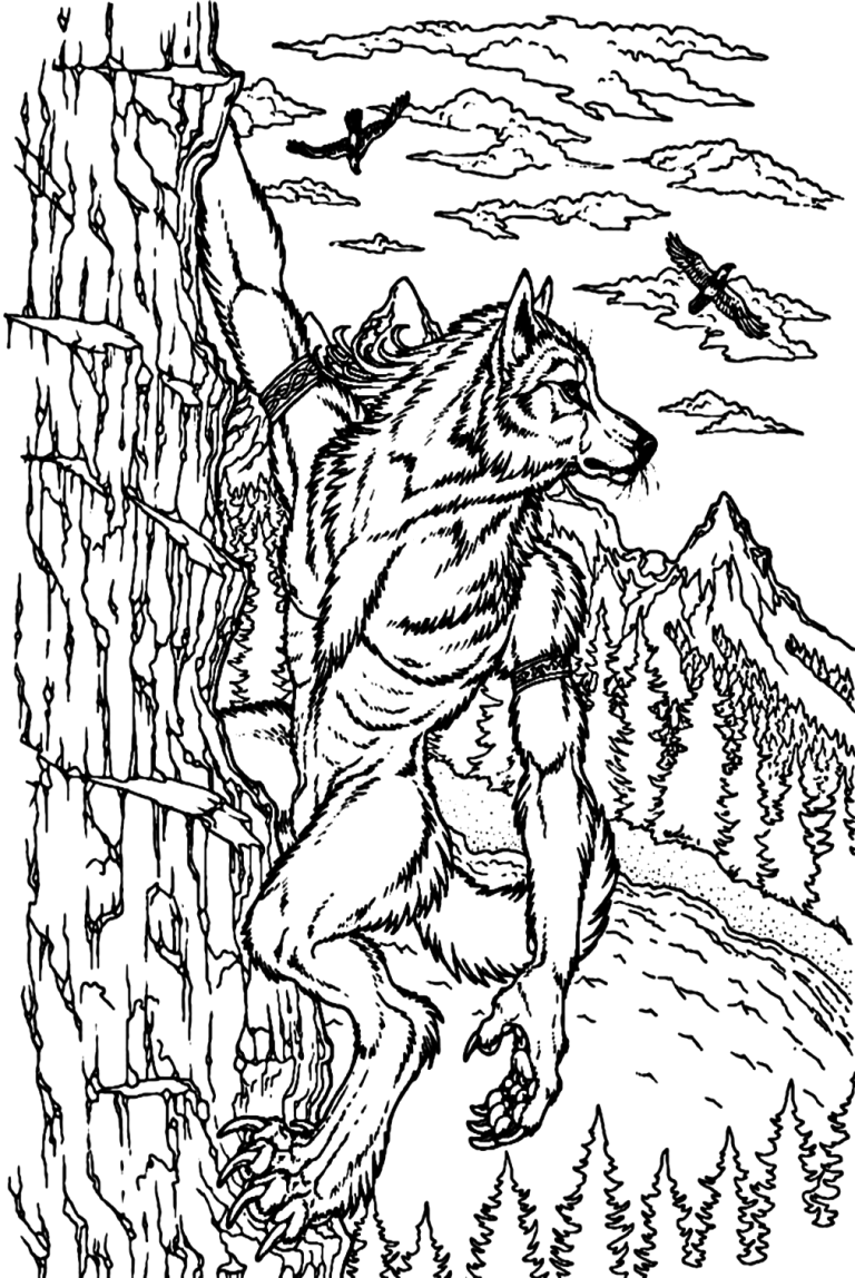 Amazing Werewolf Coloring Pages Printable 33