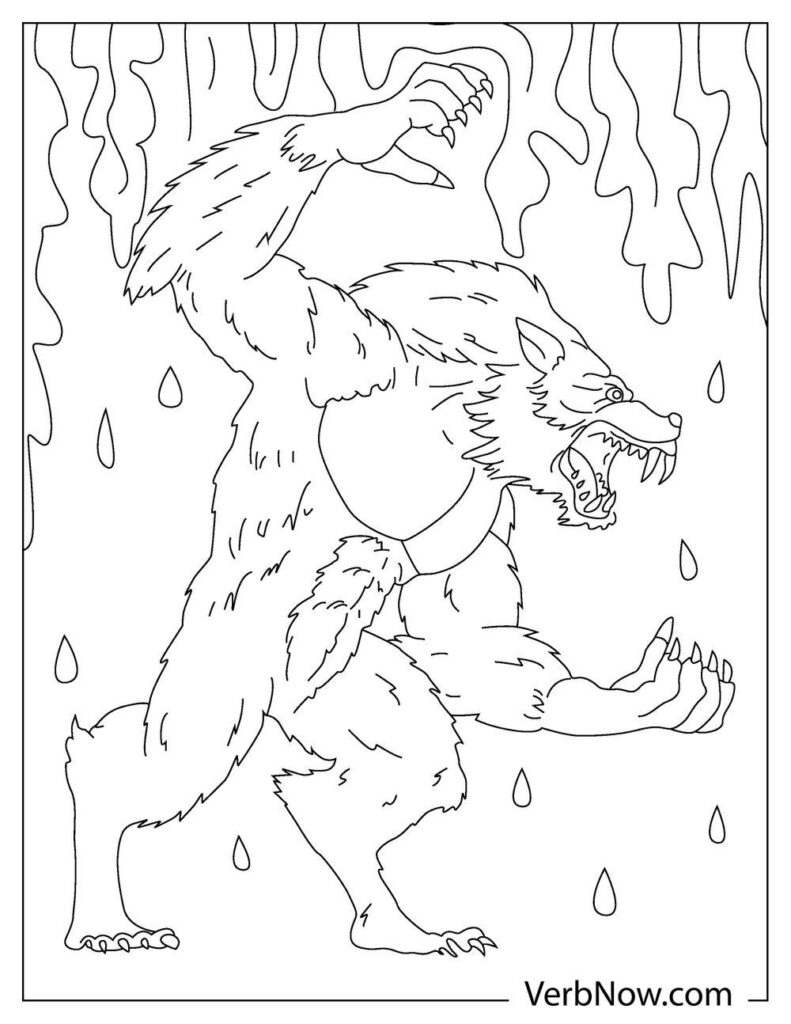 Amazing Werewolf Coloring Pages Printable 5