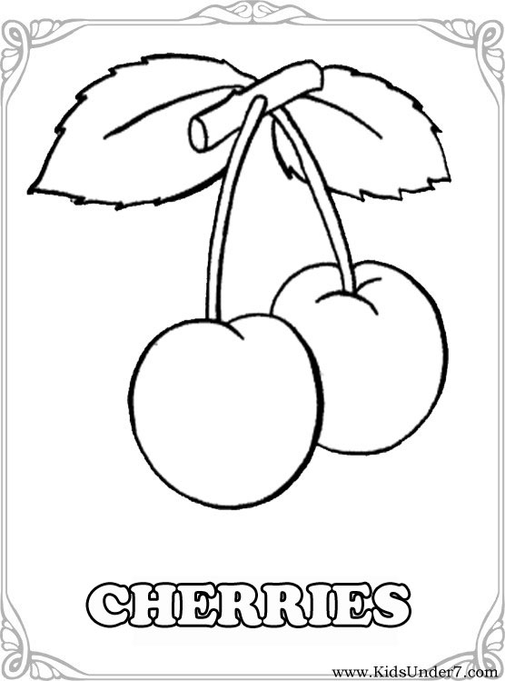 Beautiful Cherry Coloring Pages Printable 28