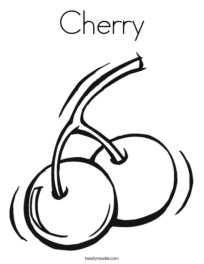 Beautiful Cherry Coloring Pages Printable 8