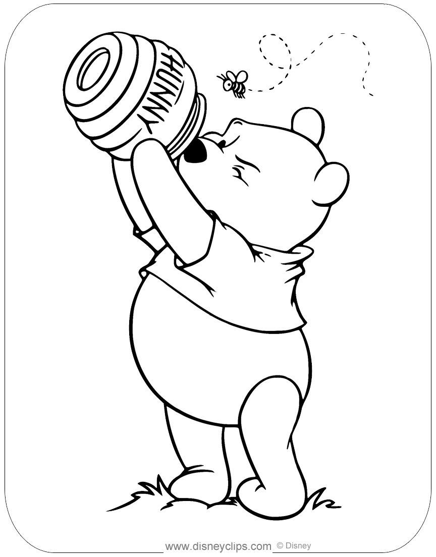 Classic Winnie The Pooh Coloring Pages Printable 10