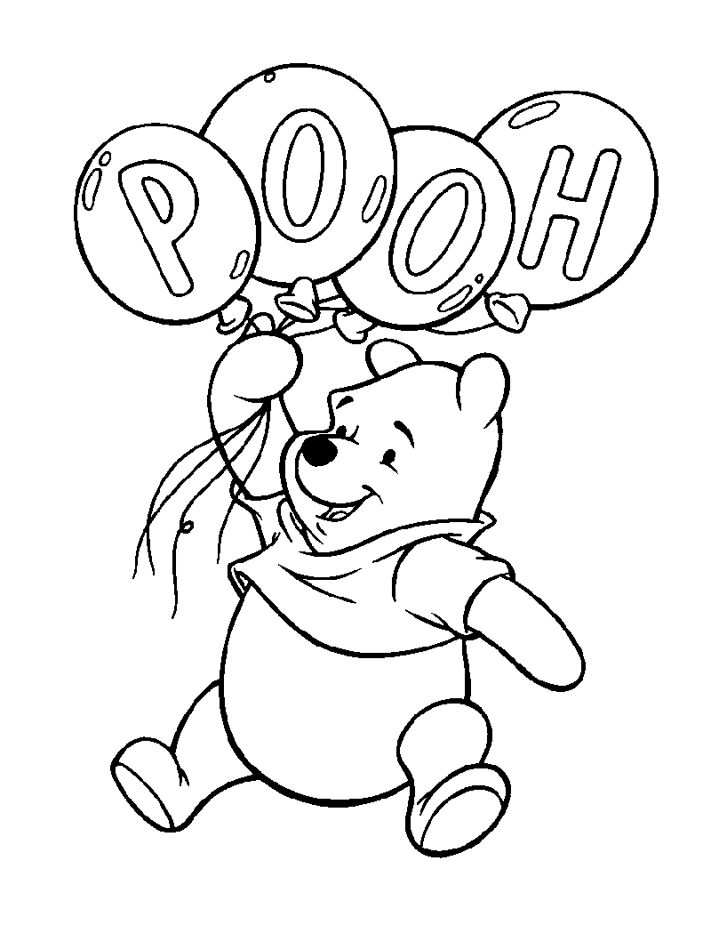 Classic Winnie The Pooh Coloring Pages Printable 11