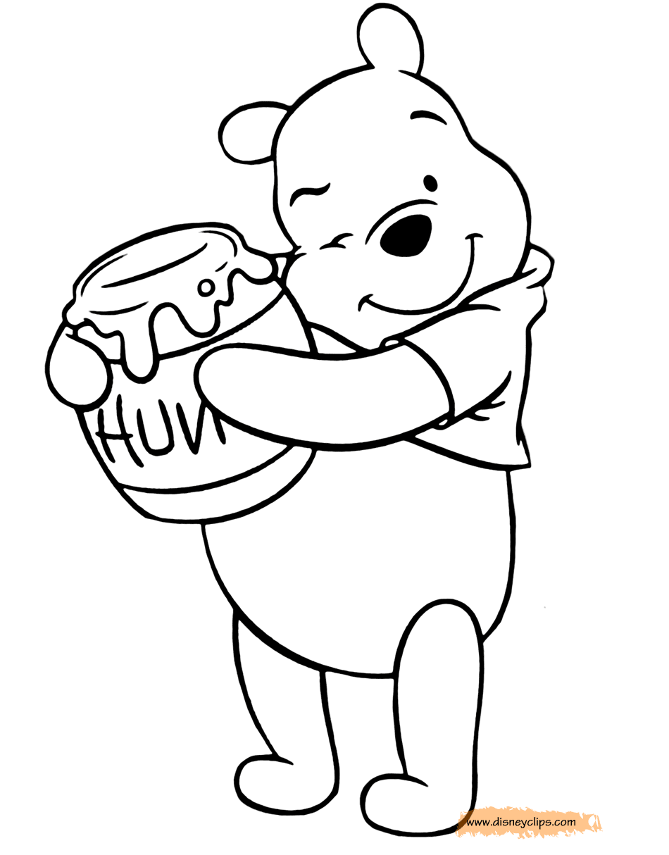 Classic Winnie The Pooh Coloring Pages Printable 21