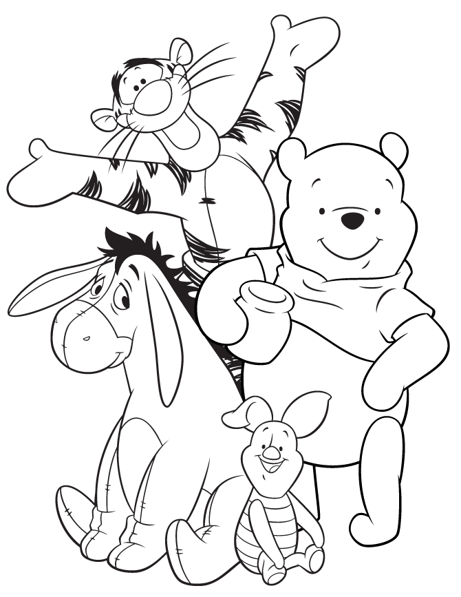 Classic Winnie The Pooh Coloring Pages Printable 26