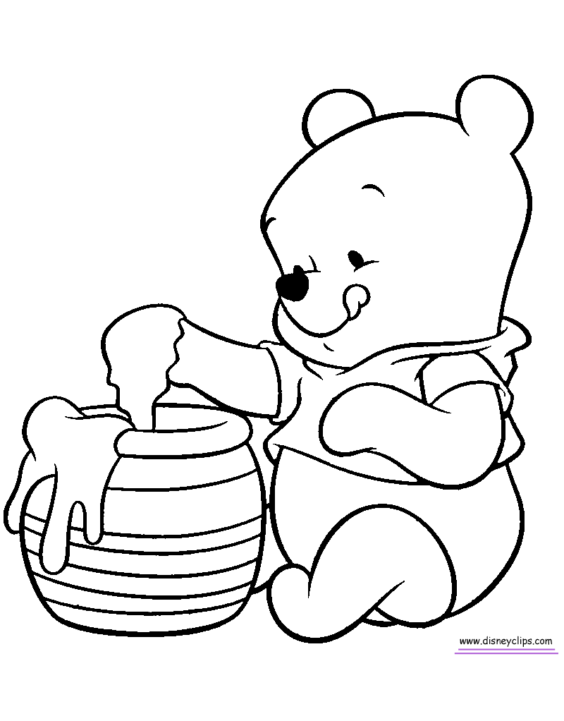 Classic Winnie The Pooh Coloring Pages Printable 28