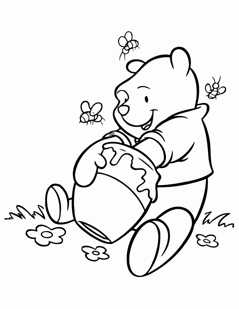 Classic Winnie The Pooh Coloring Pages Printable 7