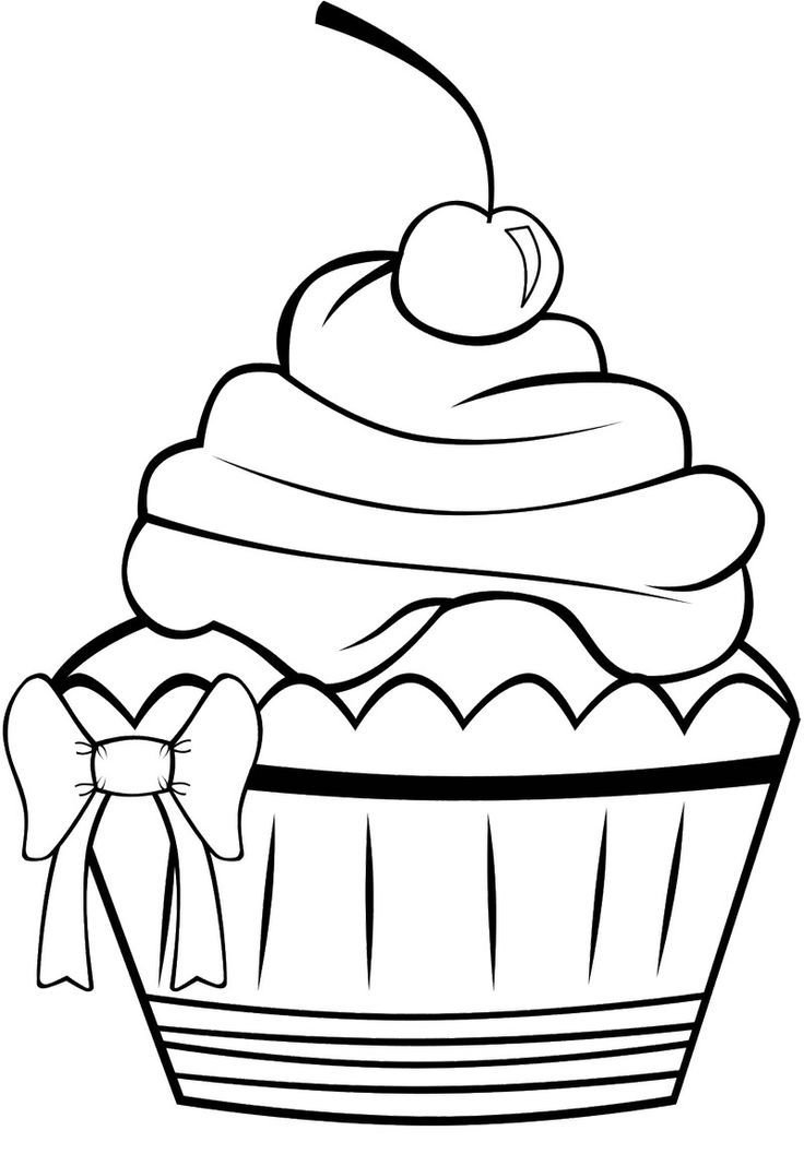 Delicious Cupcake Coloring Pages Printable 10