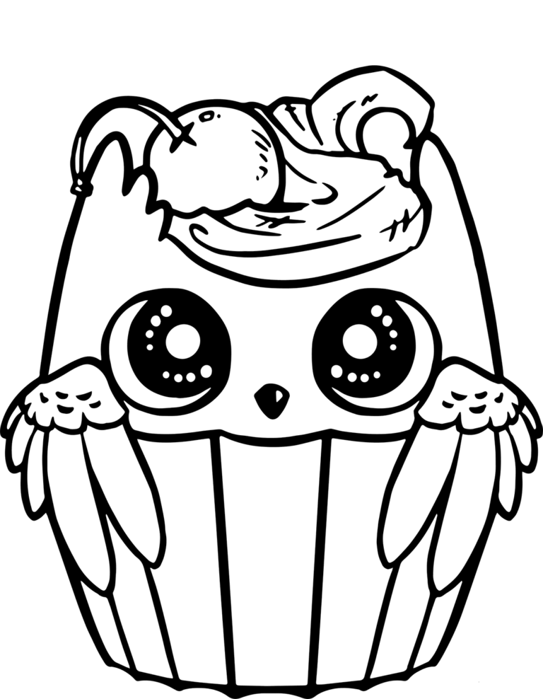 Delicious Cupcake Coloring Pages Printable 20