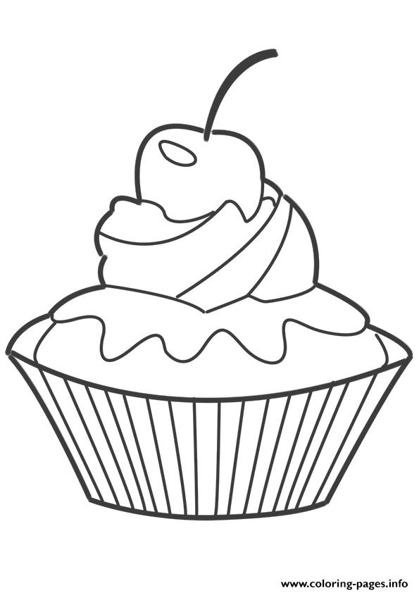 Delicious Cupcake Coloring Pages Printable 21