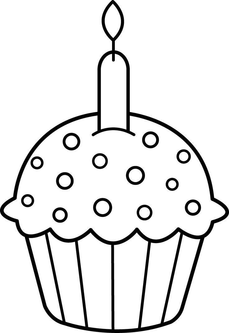 Delicious Cupcake Coloring Pages Printable 22