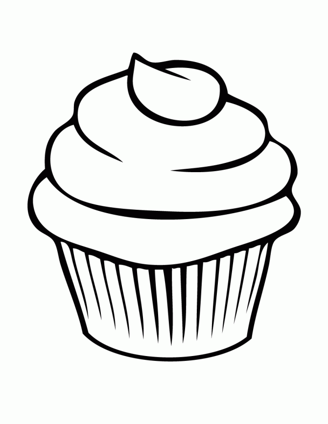 Delicious Cupcake Coloring Pages Printable 29