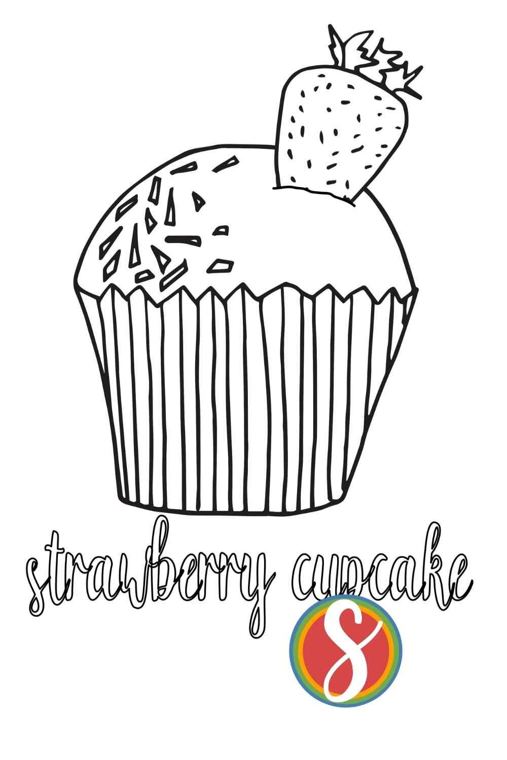 Delicious Cupcake Coloring Pages Printable 33