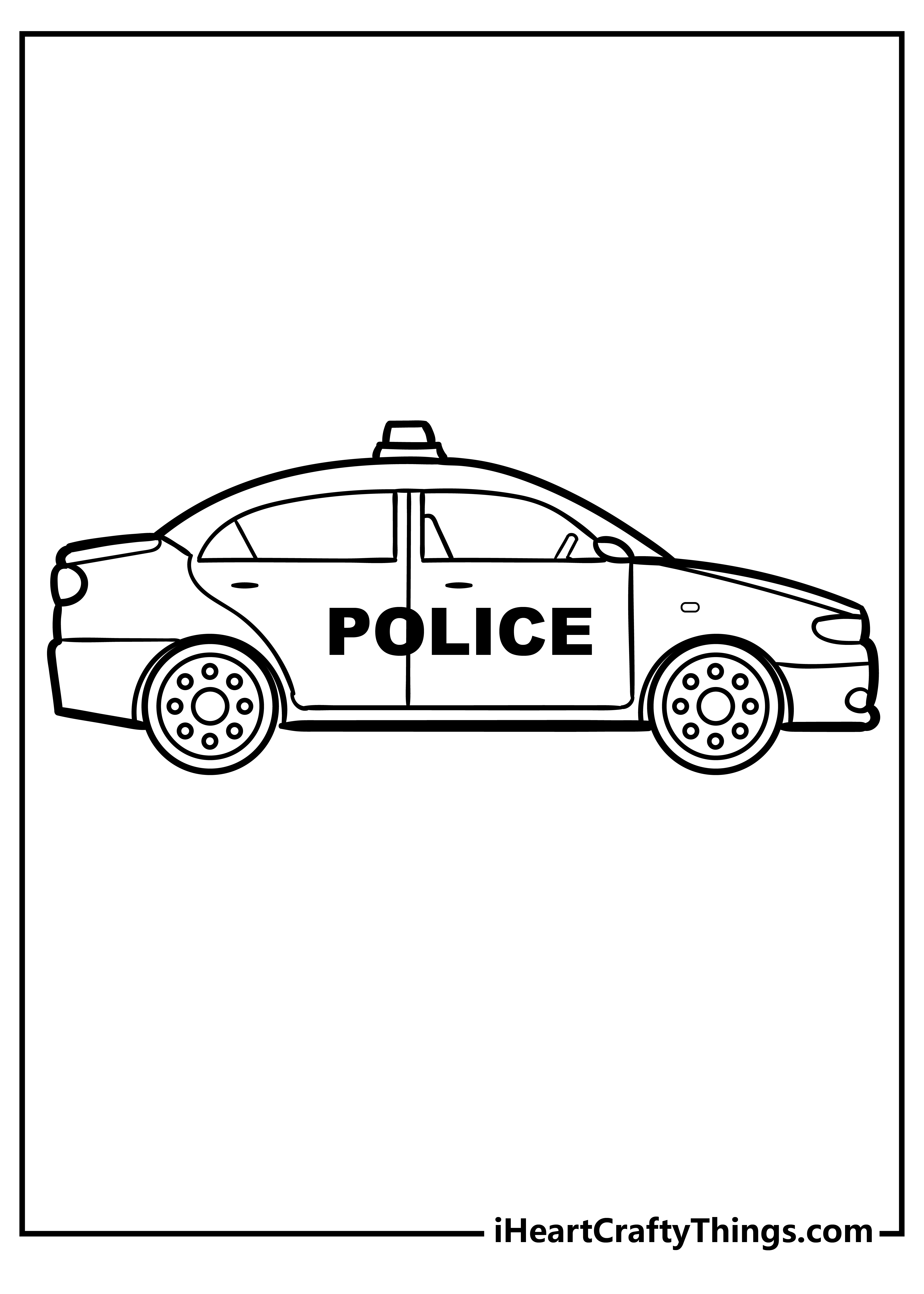 Exciting Police Car Coloring Pages Printable 1