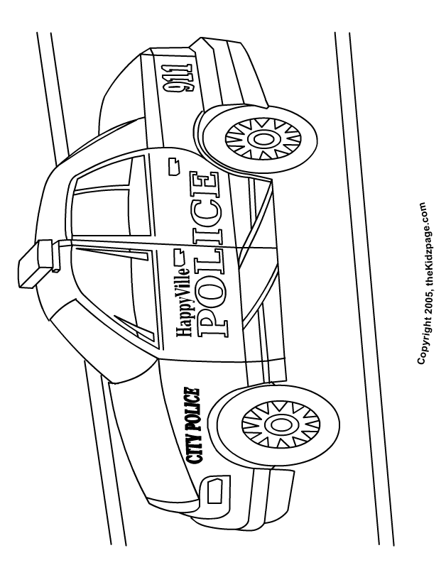 Exciting Police Car Coloring Pages Printable 13