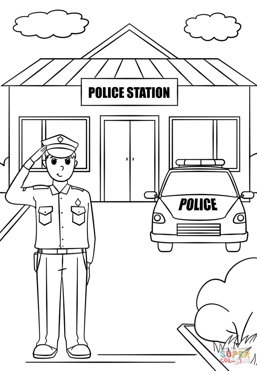 Exciting Police Car Coloring Pages Printable 22