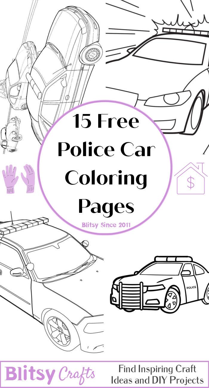 Exciting Police Car Coloring Pages Printable 25